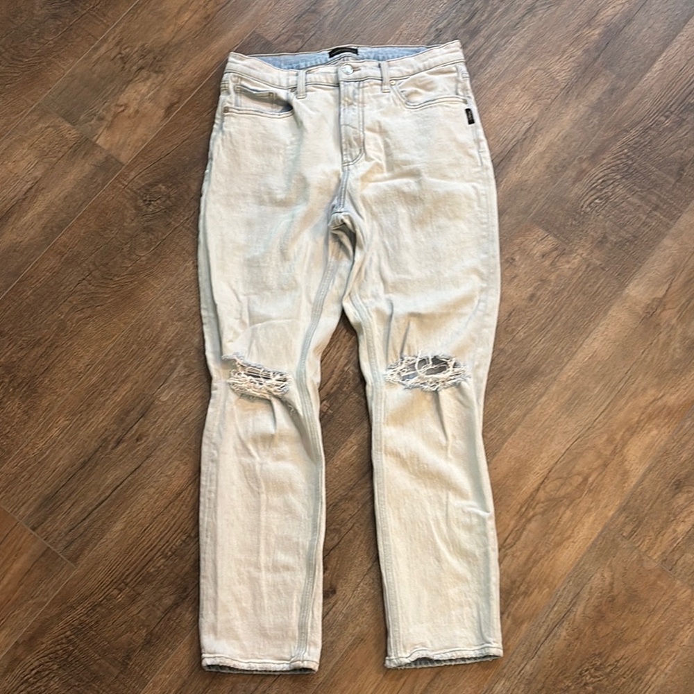Silver Jeans Womens 29 90s Boyfriend Distressed Denim‎ Light Wash Cotton Retro